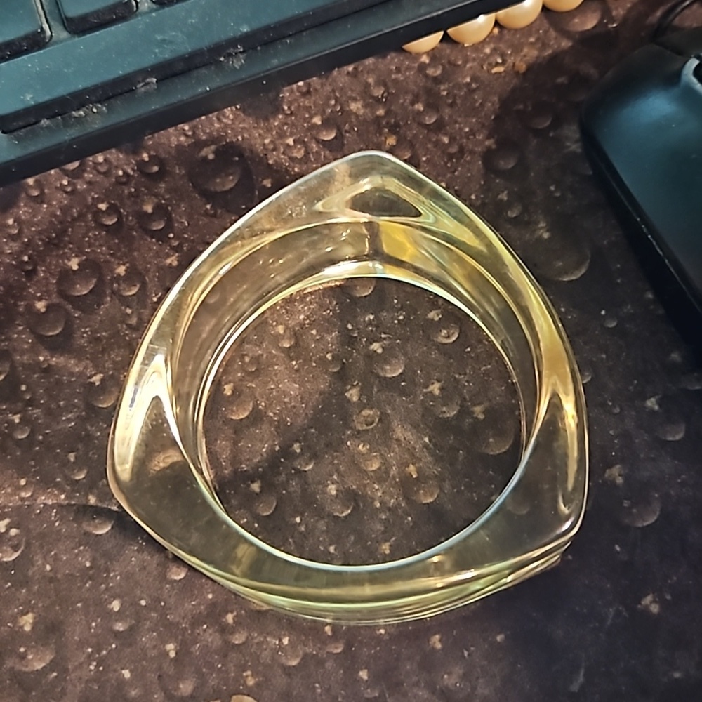Vintage Lucite Three Sided Bracelet - Picture 3 of 3